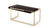 escritorio en madera de ébano makassar y latón. Producción artesanal. Dimensiones 185 x 90 x 74 cm