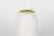 Borde dorado del jarrón de porcelana Candle, en color blanco puro e interior esmaltado